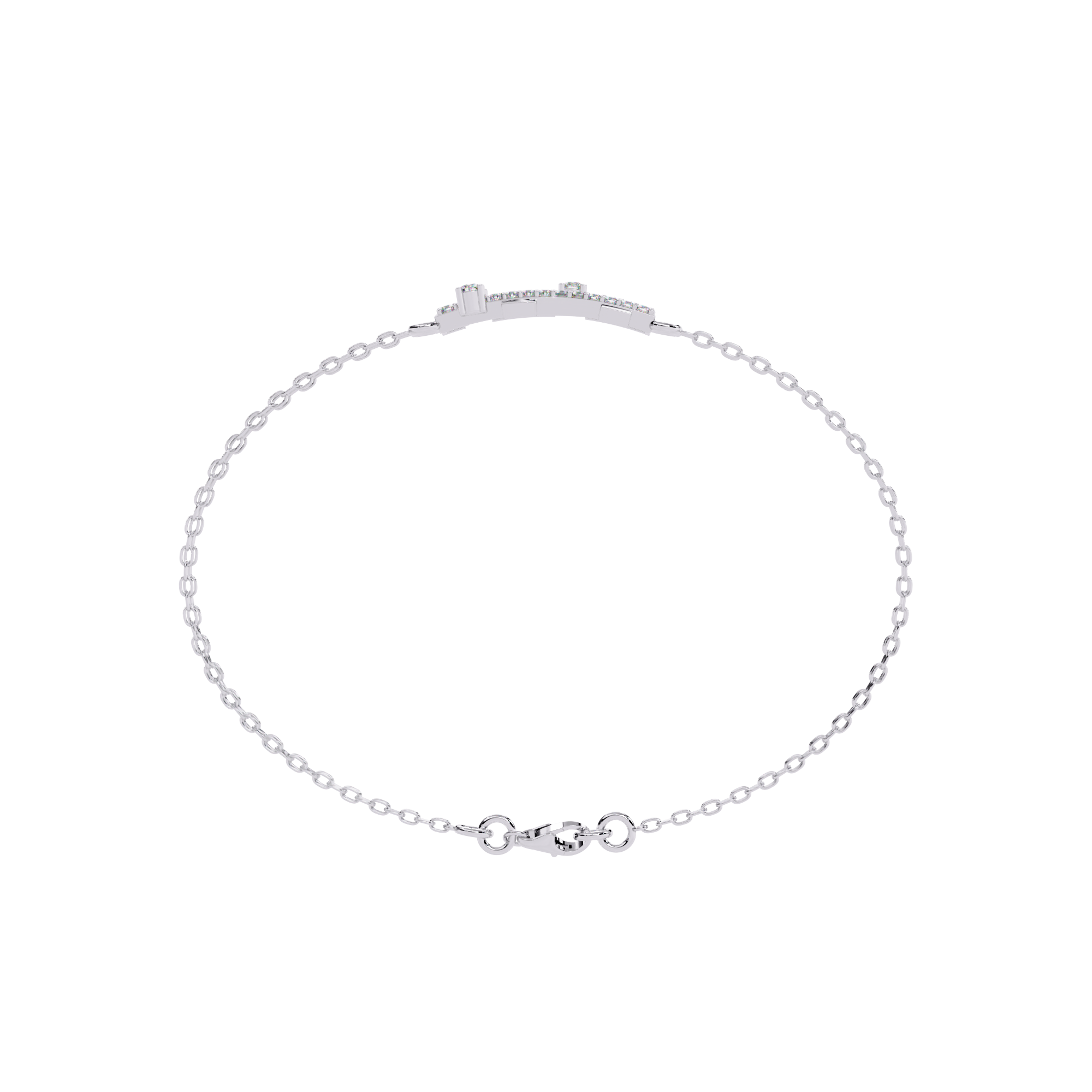 Solitairekart 0.27ct Dual Cross Natural Diamond Bracelet-HI Color, VS-SI Clarity